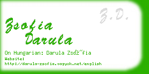 zsofia darula business card